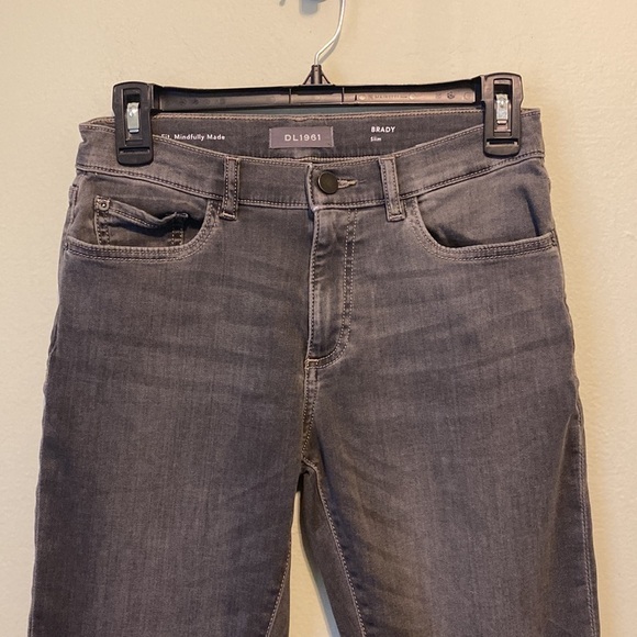 DL1961 GIRLS Perfect Fit Slim Brady In Charcoal Wash - Picture 2 of 10